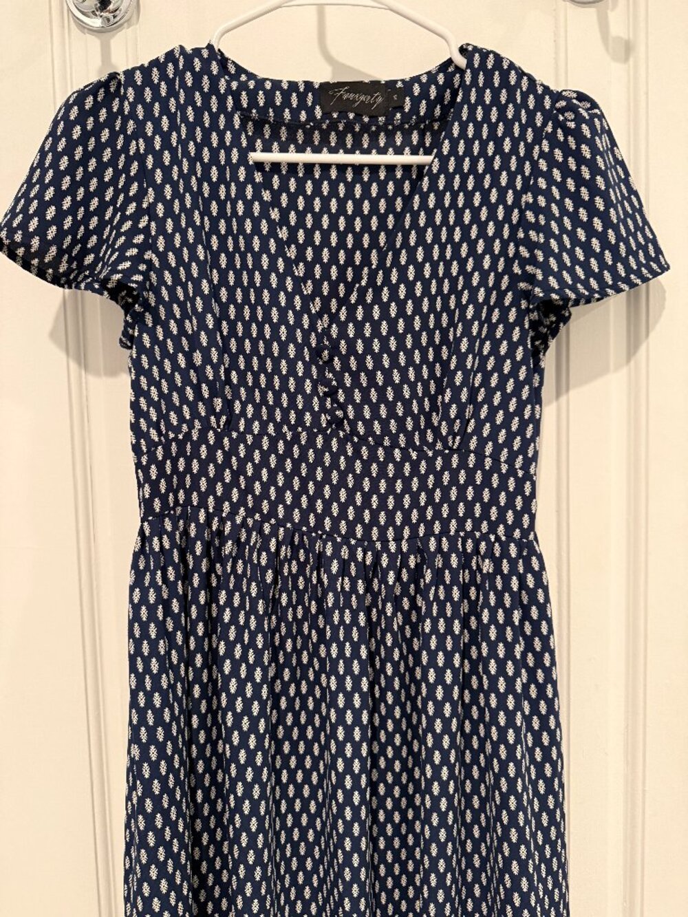 Fauxgerty Limited-Edition Navy and White Sundress